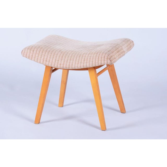 Maker: Západoslovenské nábytkárské závody in Bratislava This stool / ottoman is an excellent exemplar of post-war Mid-...