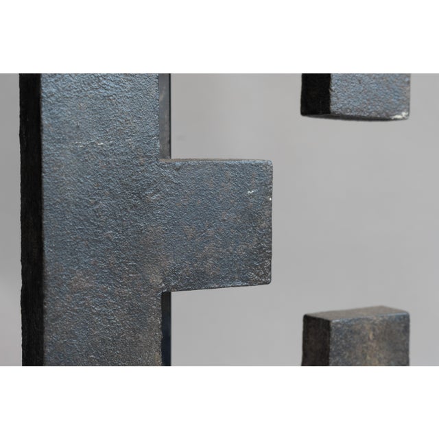 Metal Cast Iron E Table Lamp, 1890s For Sale - Image 7 of 9