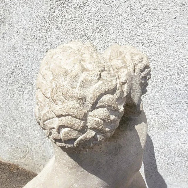 Stone André Deluol, Standing Man, Stone Sculpture, 20th Century For Sale - Image 7 of 18