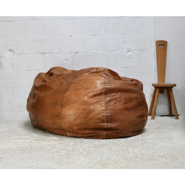 1970s XL Leather Ottoman, Italy, 1970s For Sale - Image 5 of 18