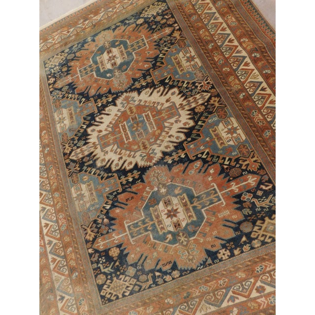 Vintage Handmade Turkish Rug of Caucasian Design. 5'3"x 6'3" For Sale - Image 9 of 18