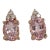 2.4ct Pink Morganite and Diamond Earring Studs: Solid 14k Gold, , A Pair For Sale