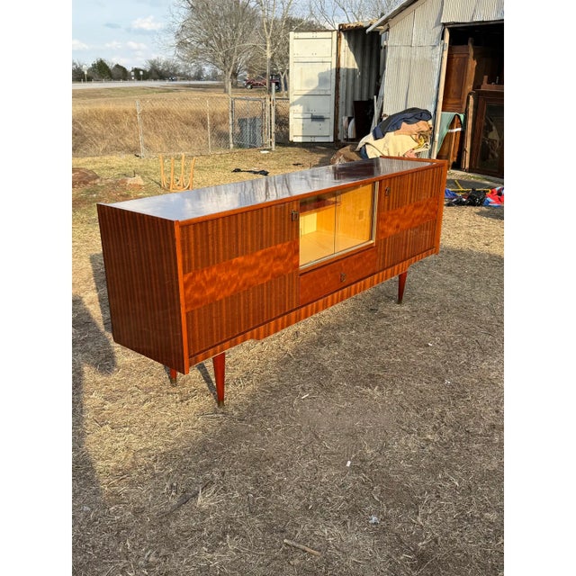 Brown 1940s French Art Deco Mahogany Sideboard or Dry Bar For Sale - Image 8 of 12