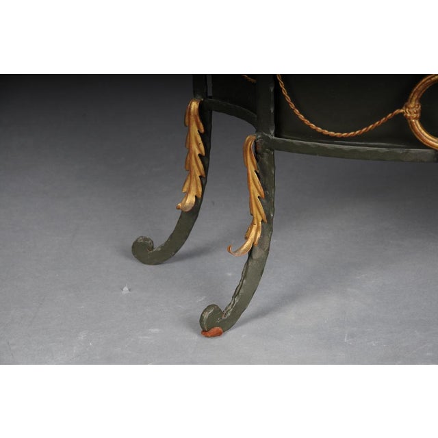 Wood Gilded Wrought Iron Country House Wall Console, France For Sale - Image 7 of 18