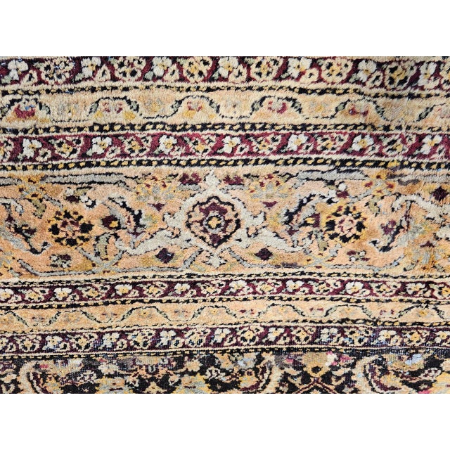 Late 19th Century Indian Agra Rug, Handwoven Wool Pile, Herati Design, 11' x 13' For Sale - Image 16 of 17