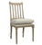 French Country Matthew Izzo Home Barnaby Pine Wood Armless Side Chair With Lattice Back and Tie Cushion For Sale - Image 3 of 9