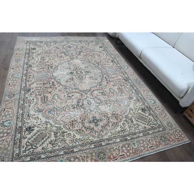 1970s Vintage Persian Handmade Wool Cotton Brown Area Rug For Sale - Image 11 of 11