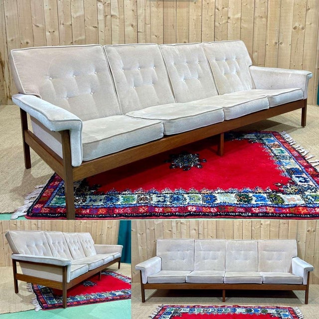 Scandinavian 4-Seater Sofa in Teak, 1970s For Sale - Image 12 of 15
