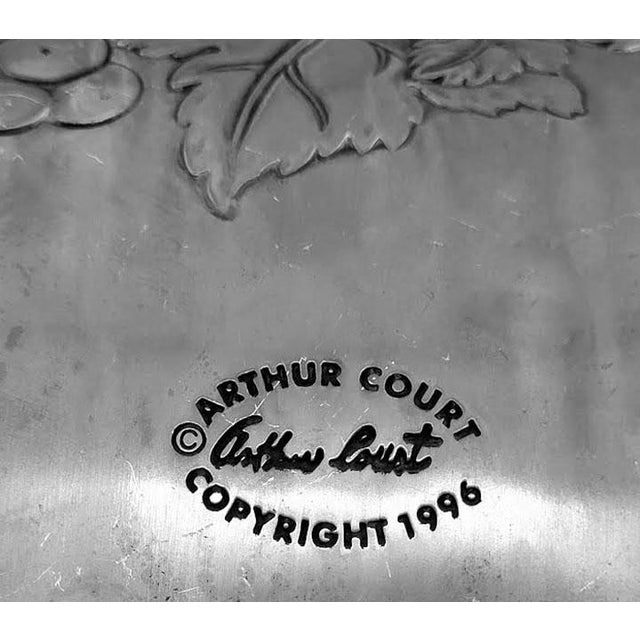 Arthur Court Arthur Court Rectangular Aluminum Footed Dish - Mid-Century For Sale - Image 4 of 4