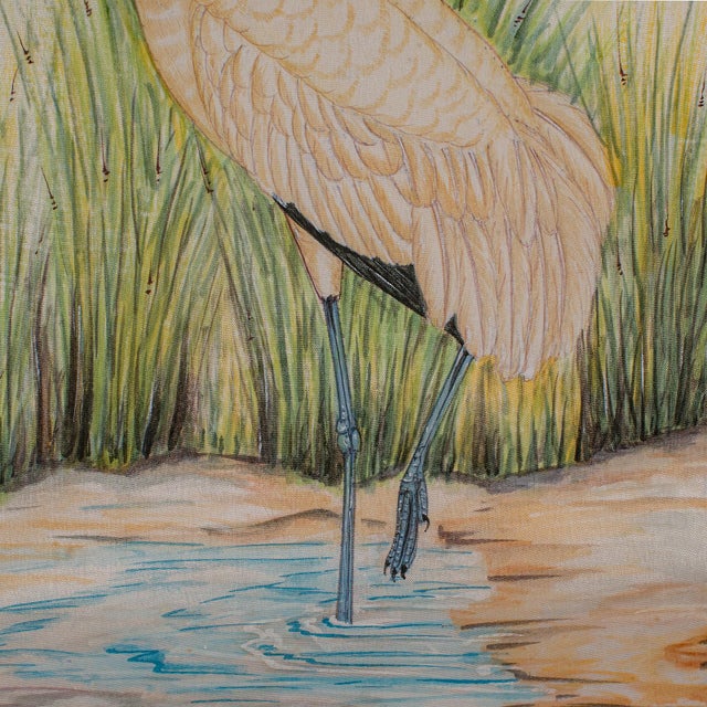 Green 1900's Pair of Antique Bird Paintings For Sale - Image 8 of 11