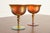 Steuben Glass Early 20th Century Steuben Aurene Iridescent Art Glass Goblets - a Pair For Sale - Image 4 of 11
