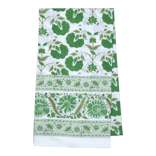 Janvi 10-Seat Green Tablecloth For Sale