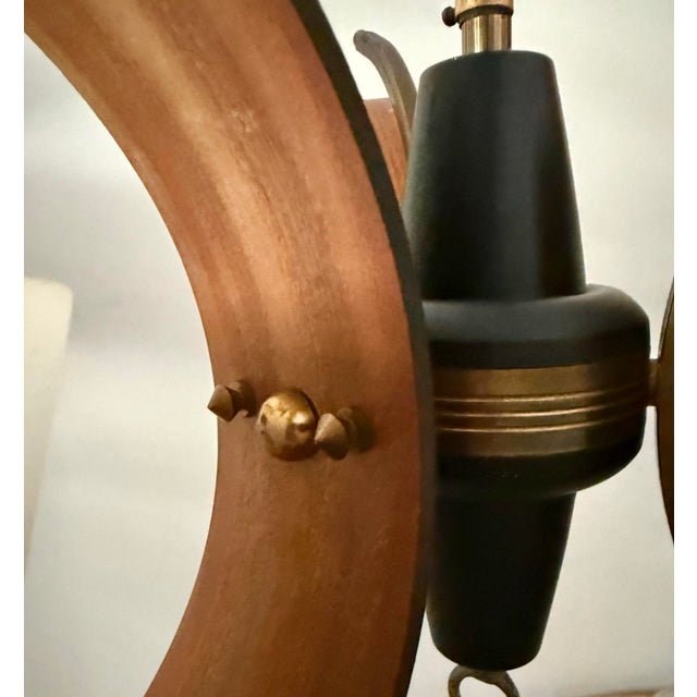 Mid-Century Danish Modern 3-Light Chandelier Attributed to Stilnovo For Sale - Image 10 of 11