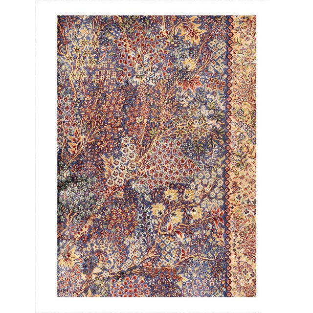 Persian Qum Design Viscose on a cotton foundation with a medallion This rug has a dense, soft pile, and excellent quality,...