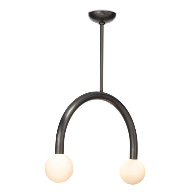 Not Yet Made - Made To Order Regina Andrew Happy Steel Pendant, Small, Oil Rubbed Bronze For Sale - Image 5 of 10