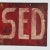 Vintage Large Hand Made Double Sided "Open/Closed" Metal Sign in Firetruck Red For Sale - Image 9 of 9