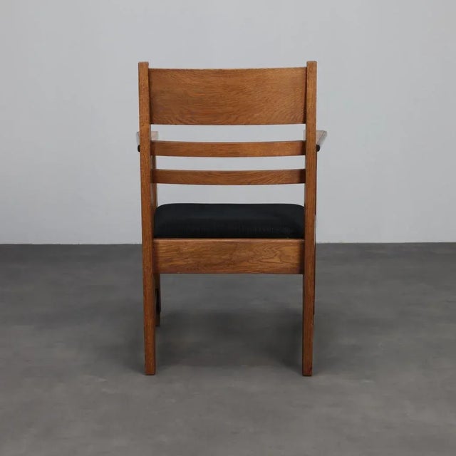 1930s Art Deco Armchairs in Oak and Coromandel attributed to l.O.V. Oosterbeek, 1930s, Set of 2 For Sale - Image 5 of 11