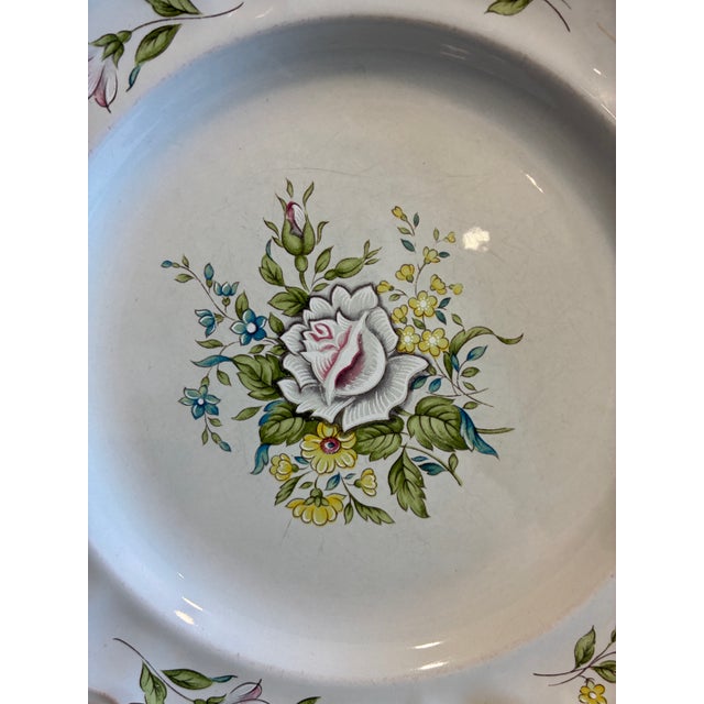 Vintage Provinstone Rose Marie Floral Dinner Plates – Set of 3 For Sale In Oklahoma City - Image 6 of 14