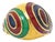 Mid 20th Century 24k Gold Multicolor Enamel Textured Dome Ring Size 6.5 For Sale