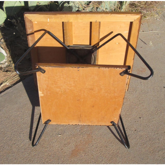 Mid 20th Century Mid Century Modern Wooden Table With Hairpin Legs For Sale - Image 11 of 12