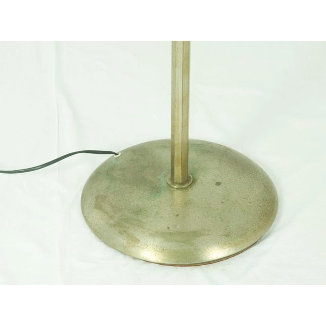 Metal Italian Rationalist Nickel-Plated Metal and Aluminum Luminator Floor Lamp, 1940s For Sale - Image 7 of 8