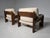1970s Sapporo Nutwood Armchairs by Mario Marenco for Mobil Girgi, 1970s, Set of 2 For Sale - Image 5 of 9
