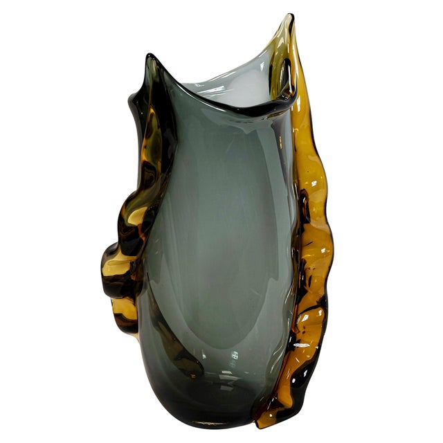Mid-Century Modern Vintage Italian Murano Glass Vase by Diego Bardella For Sale - Image 3 of 10