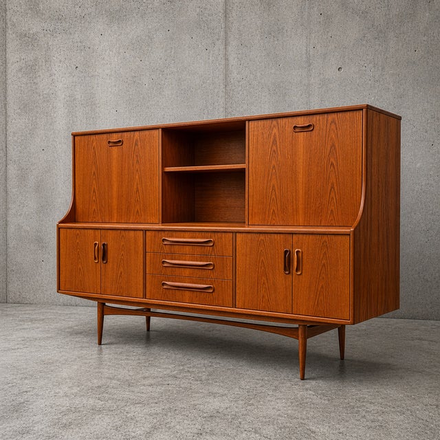 Mid-Century Modern Vintage Fresco Teak High Sideboard from G-Plan, 1970s For Sale - Image 3 of 10