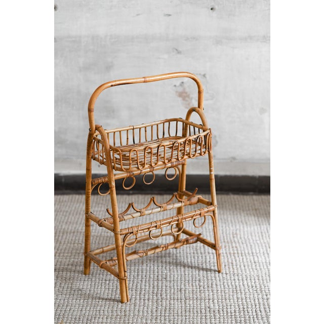 Mid-Century Bamboo Bottle Rack Etagère, 1960s For Sale - Image 3 of 6
