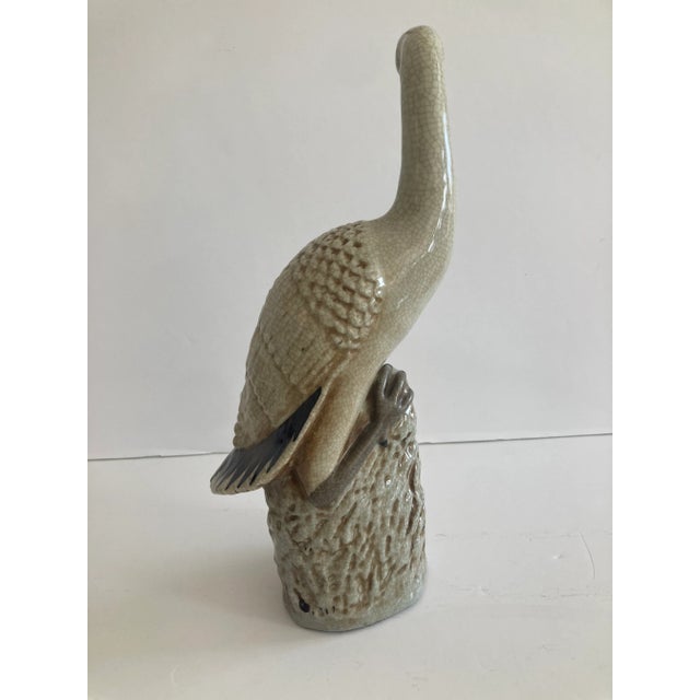 Traditional Asian Tropical Bird in Glazed Porcelain For Sale - Image 3 of 8