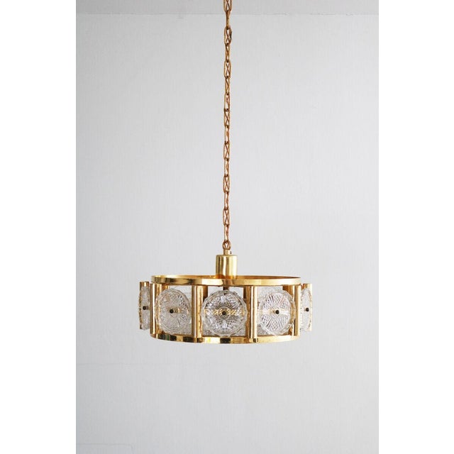 Crystal Pendant Lamp by Carl Fagerlund for Orrefors, Sweden, 1960s For Sale - Image 9 of 13