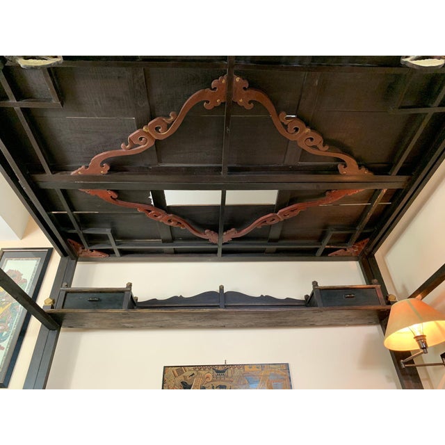 Chinese 19th Century Chinese Polychrome and Gilt Canopy Wedding Bed For Sale - Image 3 of 18
