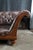 Wood Late 20th Century Baker Furniture Stately Homes Tufted Brown Leather & Walnut Chatsworth Sofa For Sale - Image 7 of 15