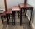 1900s Antique Chinese Qing Dynasty Carved Hongmu Rosewood Bamboo Designed Nesting Tables Set of 4 For Sale - Image 4 of 13