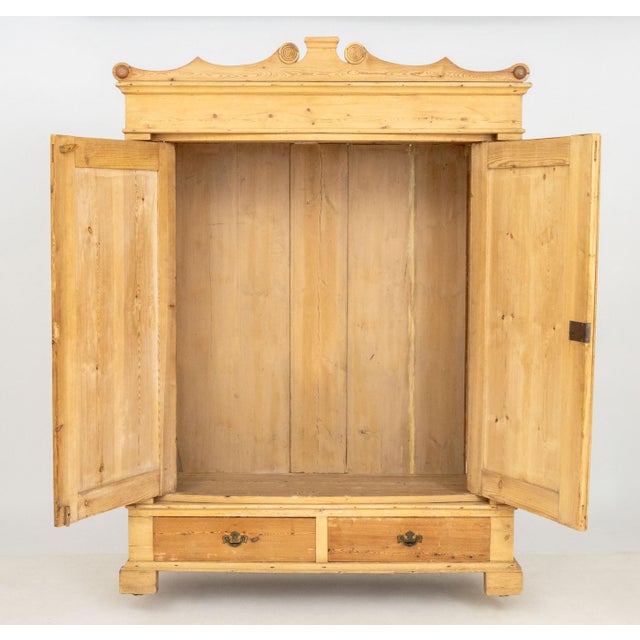 Rustic Pine Wood Wardrobe For Sale In New York - Image 6 of 11