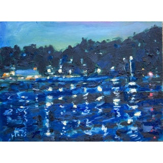 Quiet Places Collection — Ivar’s at Coulon Park, Washington Seascape (8″×6″, Original Oil on Masonite) For Sale