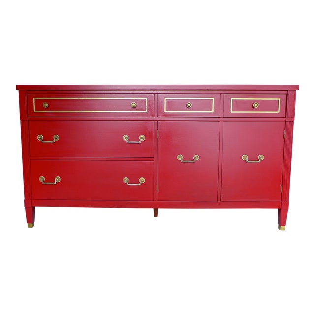 MidCentury Cherry Red Sideboard Chairish