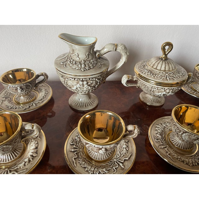 Vintage Coffee Service by R. Capodimonte, Set of 22 For Sale - Image 13 of 18