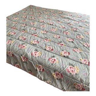 VTG Ralph Lauren Cottage Lane / Sundress Reversible Blue Floral Comforter Queen For Sale