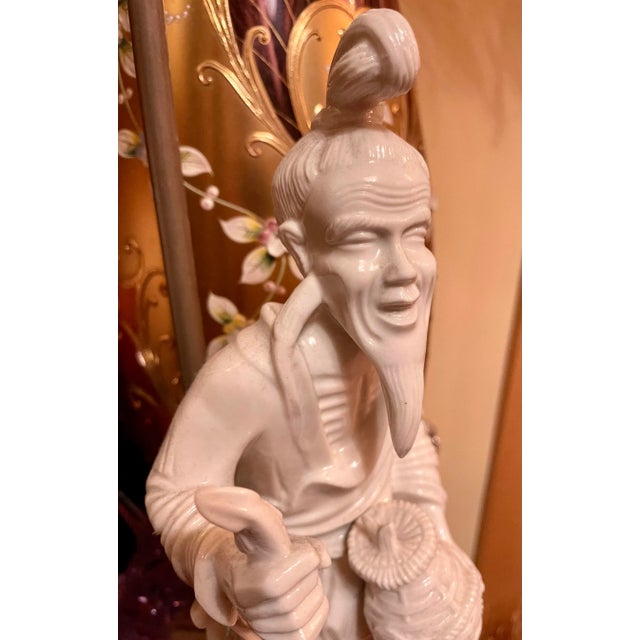 1940s Chinese Fisherman Lamp For Sale - Image 5 of 8