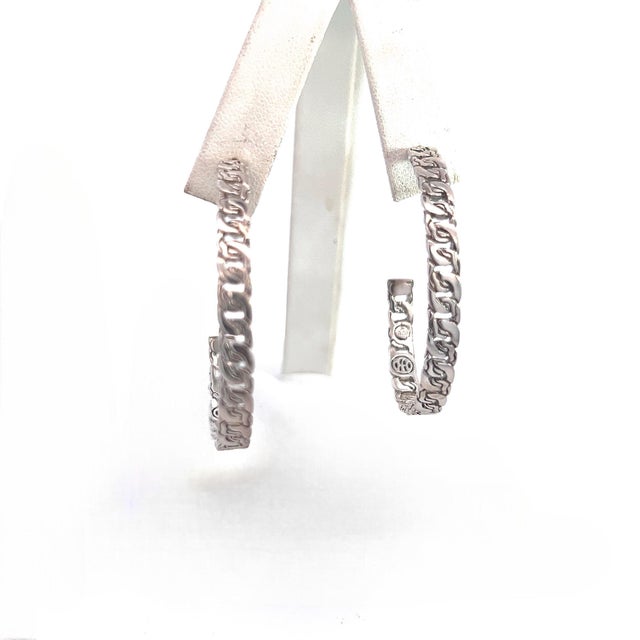 Authentic John Hardy Estate XL 2" Cable Chain Hoop Earrings Sterling Silver JH96 TRUSTED SELLER SINCE 2002 PLEASE SEE OUR...