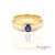 Mid 20th Century Mid 20th Century 18k (750) Yellow Gold Natural Blue Sapphire and Natural Diamond Ring, Size 6.5 For Sale - Image 5 of 10