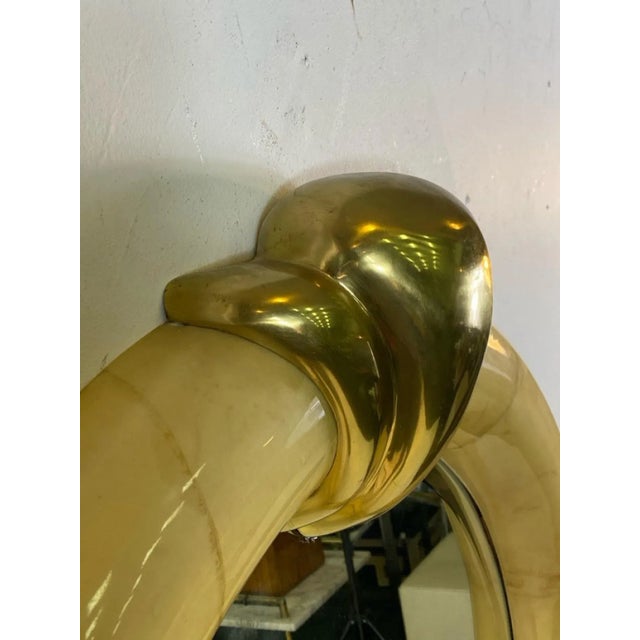 1970s 1970s Karl Springer Goatskin & Brass Mirror For Sale - Image 5 of 10