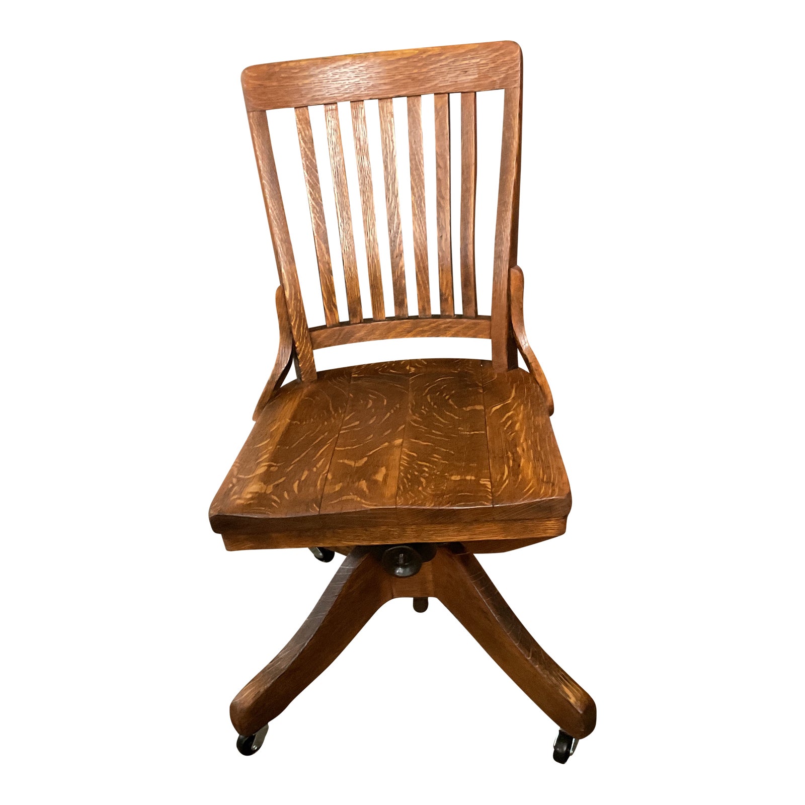 Oak Office Chair Made by the Marble & Shattuck Chair Company
