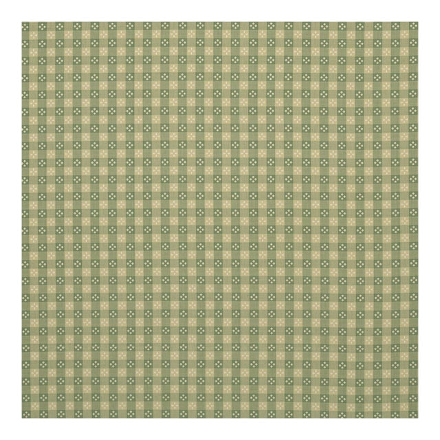 Sample - Schumacher Kit Plaid Fabric in Green For Sale