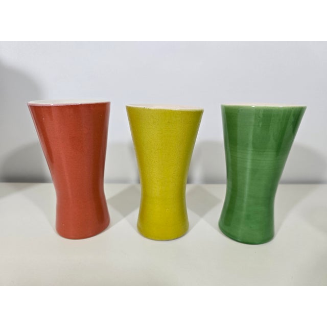Ceramic Model 860 Pitcher and Tumblers by Pol Chambost, France, 1950s, Set of 7 For Sale - Image 12 of 17