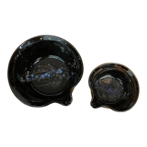 Set of Two Studio Pottery Pouring Bowls by Gil Harrison
