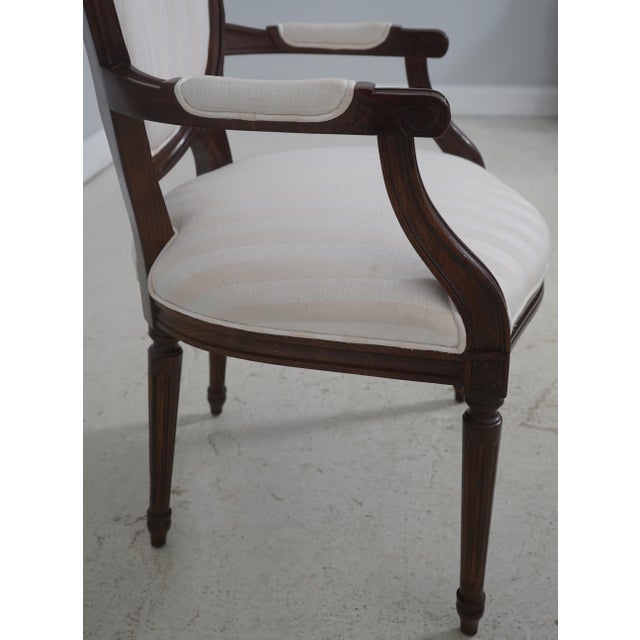 Set of 8 Stickley Oval Back Louis XV Mahogany Dining Chairs For Sale - Image 13 of 18