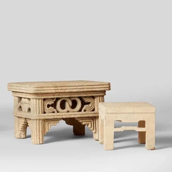 Stone 17th Century Chinese Ming Interlocking Ring Stone Table For Sale - Image 7 of 8