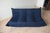 Set of Blue Microfiber Togo 2- and 3-Seat Sofa by Michel Ducaroy for Ligne Roset For Sale - Image 3 of 8